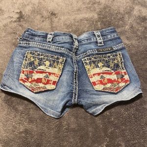 Cowgirl Tuff American flag shorts